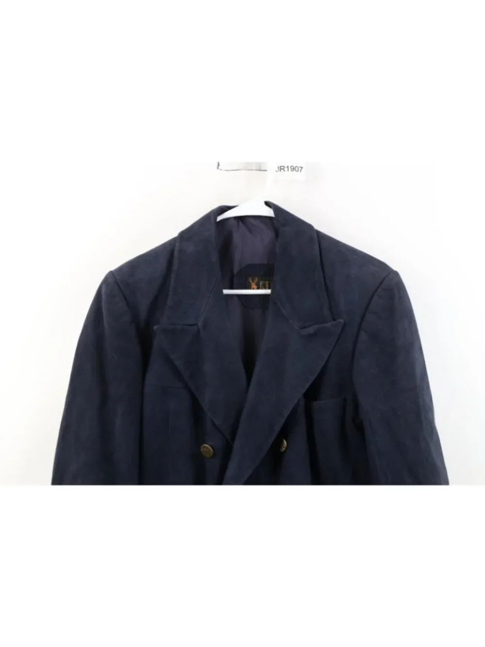 Vtg 70s Streetwear Mens 40R EU 50 Suede Leather  Double Breasted Blazer Jacket